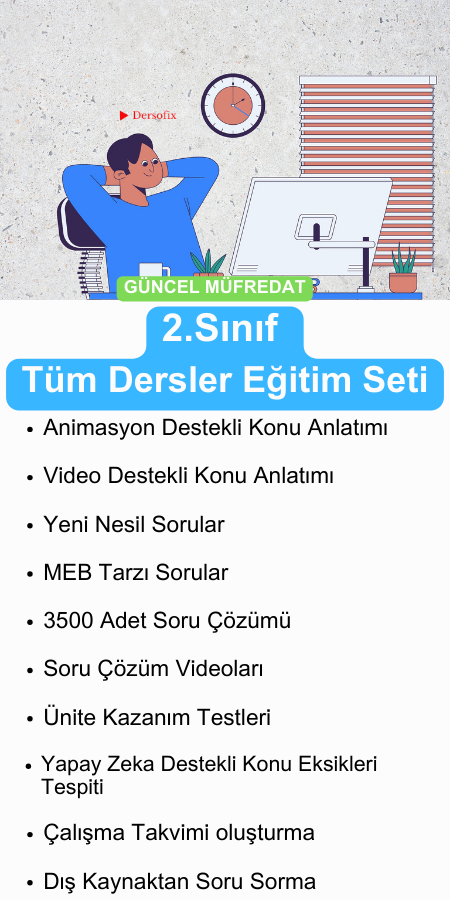 2 . Sınıf Tüm Dersler Eğitim Paketi